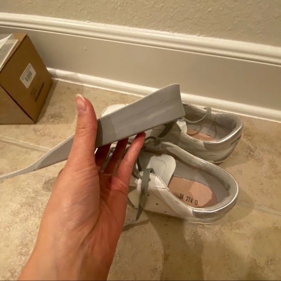 GOLDEN GOOSE SUPERSTAR SNEAKERS WHITE SILVER 38 - Picture 15 of 15